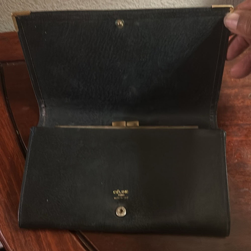 Celine Vintage Canvas Clutch with Horse and Carriage Print - Picture 11 of 14